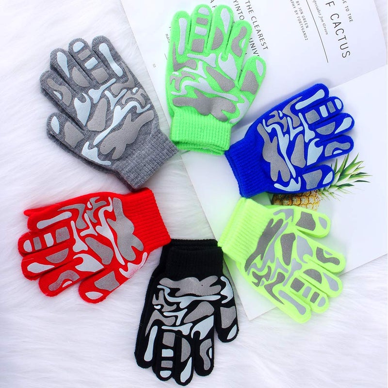 Hicdaw Winter Gloves, 6 Pairs for Kids - Toddler Gifts for Boys and Girls - Image 4